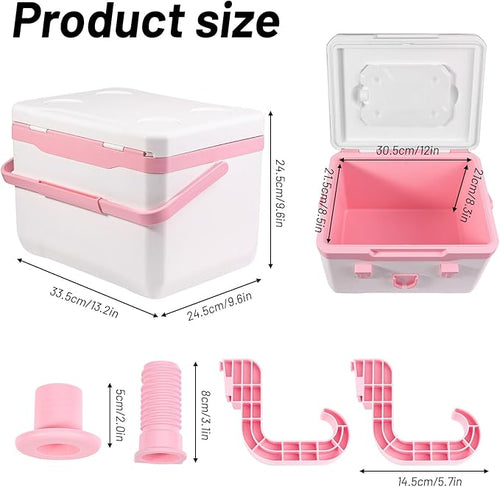 13L Pool Cooler, Insulated Hard Cooler with Handle & Hanging Bracket, Keeps Drinks Cold for 3 Days, Portable Poolside Drink Cooler for Above-Ground Pools, Camping, Fishing