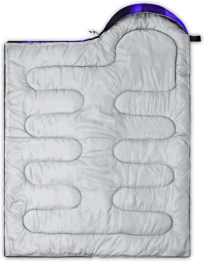QOOMO Camping Sleeping Bags,3 Season Warm & Cool Weather,Lightweight,Waterproof Sleeping Bags for Adults & Kids,Traveling,and Outdoors,Camping Gear Equipment