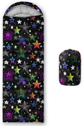 Kids Sleeping Bag for Boys and Girls,Mixed Color Star Dot-Lightweight Warm Portable Outdoor Indoor-Waterproof Cold Weather Resistant Sleeping Bag for Camping Hiking