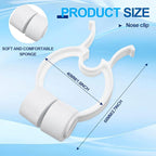 Frienda Professional Nose Stop Clips Plastic Foam Nosebleed Stopper Clips for Adults Accidental Emergency Condition Swimming(60 Pcs,White,Standard Size)