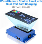 2000W Pure sine Wave Inverter 4000W (Peak) DC 12V to AC 110V/120V Converter with LCD Display Wireless/Wired Remote Control 3AC Outlets and 4USB for Camping RV Travel Off-Grid Solar Systems