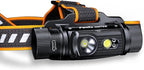 Fenix HM70R 1600 Lumen USB-C Rechargeable Headlamp with Dual ARB-L21-5000, White, High CRI and Red LEDs & LumenTac Organizer