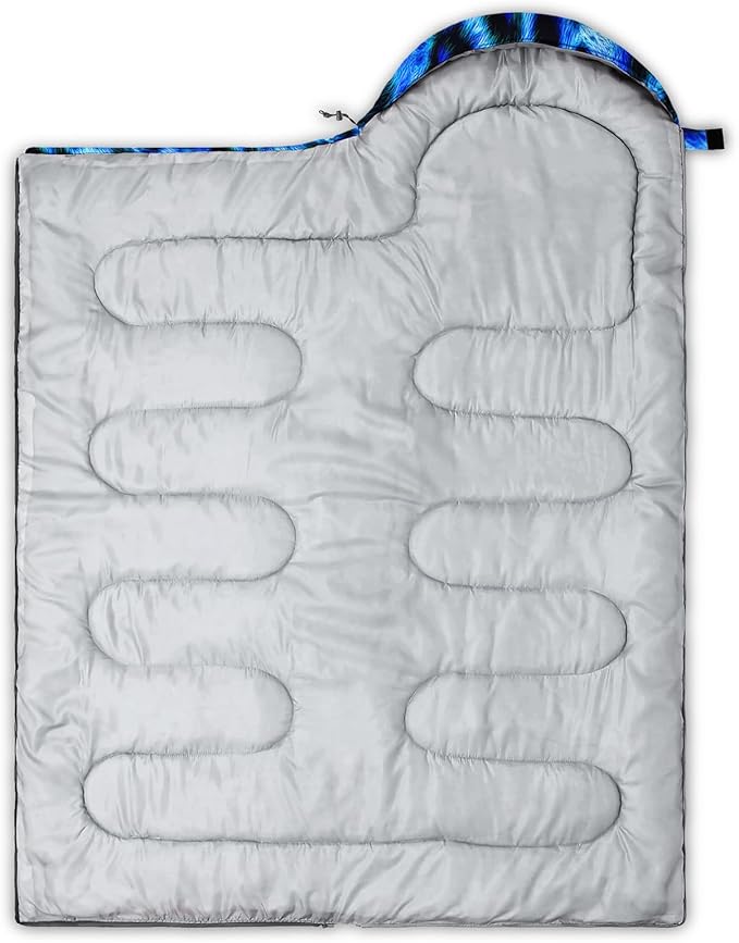 QOOMO Camping Sleeping Bags,3 Season Warm & Cool Weather,Lightweight,Waterproof Sleeping Bags for Adults & Kids,Traveling,and Outdoors,Camping Gear Equipment