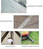 Waterproof Camping Pyramid Teepee Tent Adult Tent Waterproof Double Layers Indian Tent Yurt Tent Tower Post Bell Tent for Outdoor Family Trip