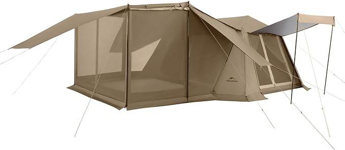 Naturehike Village Instant Tent, 4 Person 8 Person Camping Tent with Full Rainfly, Waterproof Large Cabin Tents for Car Camping