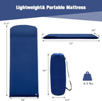 Tangkula Self Inflating Sleeping Pad, 3 Inch Inflatable Camping Mattress Pad with 9.5R Value, Insulated Foam Camping Mat with Pillow, Lightweight Camp Sleep Pad for Backpacking, Car, Tent