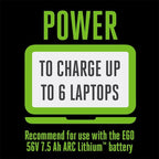 EGO POWER+ Portable Inverter, 180W, Power Inverter Generator, Quiet, Battery and Charger Not Included - PAD1800