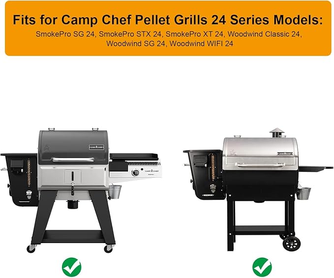 Grill Drip Tray Heat Baffle Replacement for Camp Chef 24 Series Pellet Grills, SmokePro SG 24/STX 24, Woodwind Classic 24/ SG 24/WIFI 24, BCA070/BAC012 Drip Pan Parts for Traeger Pro 20 22 575 Series