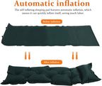 Mikikit Self-Inflating Camping Mat Military Green 185x60x2.5cm Inflatable Sleeping Pad Portable Air Sleeping Mat Lightweight for Hiking and Travel