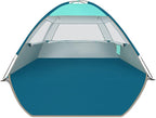 COMMOUDS Beach Tent Sun Shade for 3/4/6/8 Person, UPF 50+ Beach Sun Shelter Canopy Tent, Lightweight, Easy Set Up and Carry