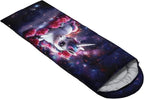 AILONEN Kawaii Panda Sleeping Bags,Lightweight & Waterproof,3 Season Warm & Cool Weather,Dreamy Purple Flower Animal Themed Sleeping Bags for Boys,Girls,Kids,Adults Travelling,Outdoors