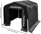 Outdoor Storage Shelter Shed, 8' x 8' Heavy Duty Portable Utility Shed Storage Shelter with Roll-Up Door, Large Steel Frame Garage Garden Shed for Backyard, Patio Lawn