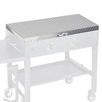 Flybold Blackstone Griddle Cover 36 inch - Waterproof Diamond Plated Design - Aluminum Hard Top Lid - Stainless Steel Handle - Fits Blackstone 36" Grill - Ideal for BBQ, Camping Griddle Accessories