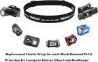 Weltool Durable Elastic Headband Replacement Elastic Strap for most Black Diamond Petzl Princeton Tec Energizer Pelican Silva Fenix Headlamps 1”Width Comfortable Headlamp Band