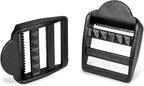 CooBigo 10 Pack Plastic Ladder Lock Buckles, 1-1/4" Ladder Slider Buckle for Backpack Strap Nylon Webbing Clip Replacement, Outdoor Camping Gear Sleeping Bag Tent Tie Down Strap Accessories (Black)