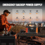 BALDR Portable Power Station, 1000W Output, 808Wh Capacity, AC Outlet, USB Ports, 110V Pure Sine Wave AC Outlet Backup Lithium Battery for Home Camping Emergency Use
