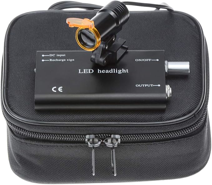 5W LED Headlamp With Filter Insert Type LED Headlight for Binocular Loupes Black
