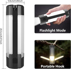 Solar Camping Light, USB Rechargeable LED Camping Lantern with 7 Light Modes, Hook, Magnetic Base, Foldable Emergency Flashlight for Tent Hiking Hurricane Home Power Outages (3600mAh, Black)