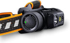Fenix HM70R 1600 Lumen USB-C Rechargeable Headlamp with Dual ARB-L21-5000, White, High CRI and Red LEDs & LumenTac Organizer