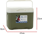 Cooler Box Ice Box 6L Personal with Handle for Freeze/Hot Food Ice Chest Small Insulated Box for Beach Camping Stall Outdoor