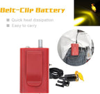 3W Portable Plastic Blet Clip Headlight,Headlamp for Binocular Loupe with Premium Bag (Red), RA-004WGS
