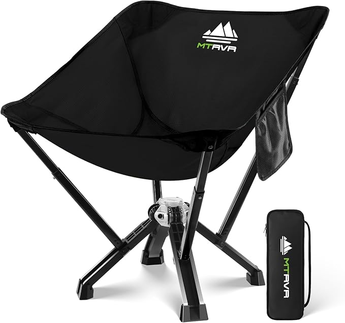 Utility-Grade Folding Chair — Stable One-Piece Structure, Authorized Folding Structure Patent, Balanced Aluminum Support, Compact & Portable Chair for Camping, Fishing & Everyday Outdoor Use