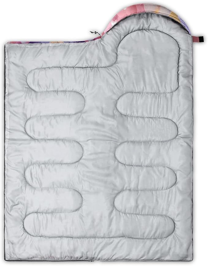QOOMO Camping Sleeping Bags,3 Season Warm & Cool Weather,Lightweight,Waterproof Sleeping Bags for Adults & Kids,Traveling,and Outdoors,Camping Gear Equipment