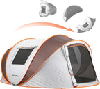 EchoSmile Instant Pop Up Camping Tent, 2/4/6 Person, Easy Setup Tent, Water Resistant Dome, Portable with Carry Bag