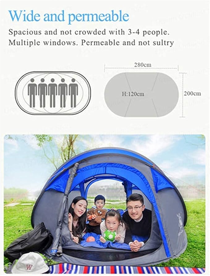 GeRRiT Camping Tent Outdoor Automatic Tents Throwing Pop Up Waterproof Camping Hiking Tent Waterproof Large Family Tents