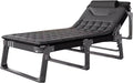 Folding Camping Beds, Camping Bed for Adults with Mattress, Folding Chaise, Portable Sleeping Cot, Foldable Lounge Chair for Outdoor Beach and Pools