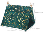 Miniature Tent Model for Dollhouse Camping Decor Small Polyester Camping Tent Table Landscaping Fairy Dollhouse Accessories 7.87X5.90X4.72In