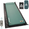 Self Inflating Sleeping Pad with Waterproof Tarp, 3.2" Extra Thick Built-in Electric Pump Air Mattress for Car Camping, R-Value 9.5 All-Season Winter Gear, Roll-up Compact Mat