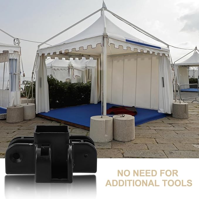 Luxshiny Canopy Parts Tent Support Pole Replacement with Four-Corner Stability Bracket for Rvs Market Stalls and Outdoor Gazebo Easy Installation Portable Tent Pole