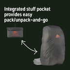 Kelty Asher Day Hiking and Backpacking Pack + Pack Raincover Bundle