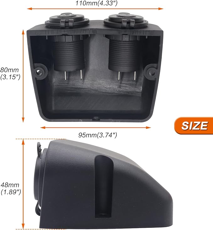12-24 V Multifunctional 2 Hole Tent Type Car Modification Dual Cigarette Lighter Splitter Power Sockets Female Power Outlet Adapter for Portable Auto Electronic Devices
