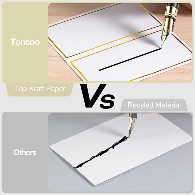 60Pcs Premium Place Cards, Small Table Cards with Gold Foil Border, 2" x 3.5" Tent Card, Escort Card, Name Card, Wedding Place Cards for Wedding, Table, Dinner Parties, Seating Cards