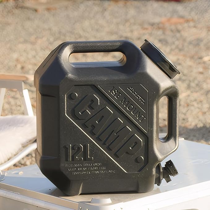 ASIEIT 3.2 Gallon Water Jug with Spigot, Portable Water Tank BPA Free, Leak-Proof Water Containers for Camping Water Storage Containers for Emergency Outdoor Hiking Picnic, Green/Black/Yellow