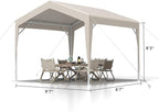 Instant Pop Up Canopy 7x7 FT, Outdoor Tent Canopy-Easy Setup, Portable Sun Rain Shelter with Durable Frame, Waterproof UV Protection for Camping Backyard Party, Outdoor Activities & Night Market