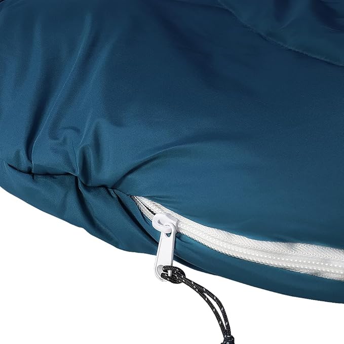 Thermotuff Wearable Sleeping Bag with Dual Hoodie, Zippered Arm Holes, Pockets & Adjustable Drawstring - Ideal for Camping, Cold Weather Hiking, and Stadium Sak Blanket