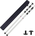 REDCAMP Telescoping Tarp Poles Adjustable, Portable & Lightweight 90" Aluminum Tent Poles for Tarp Shelter, Hammock Rain Fly, Awning - Set of 2