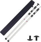 REDCAMP Telescoping Tarp Poles Adjustable, Portable & Lightweight 90" Aluminum Tent Poles for Tarp Shelter, Hammock Rain Fly, Awning - Set of 2