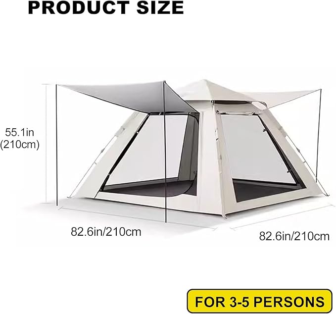 WHYATT Camping Tents, Tent Waterproof, Outdoor Folding Portable Camping Tents, Backpacking Tent Family Hiking, Easy Installation (Size : Small)