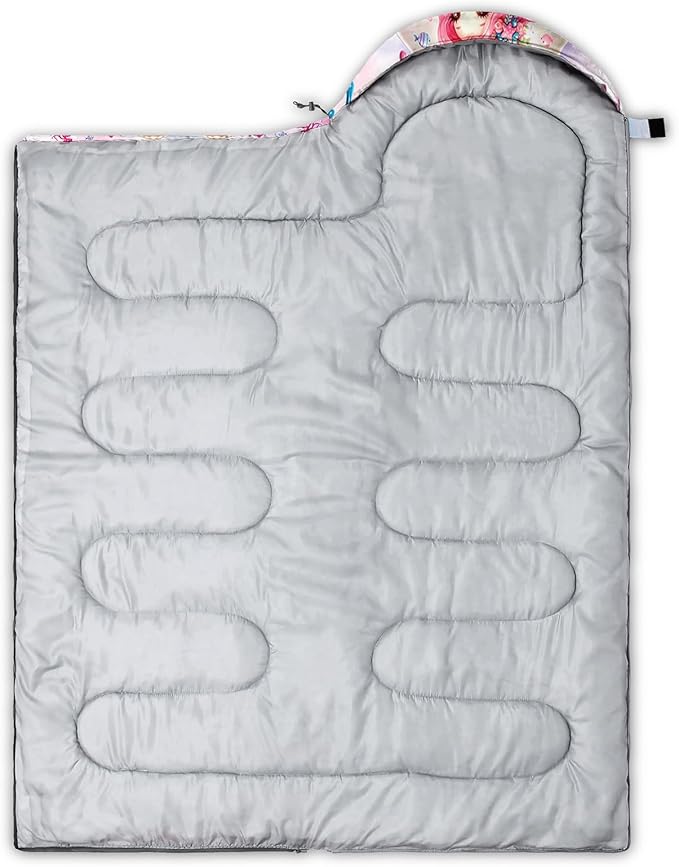 HOSIMA Dear Hunting Pattern Cold Weather Sleeping Bags for Kids Adults,Black Light Weight Waterproof Sleeping Bags for Outdoors Hiking.