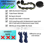 Gold Armour Camping Hammock - XL Double Hammock Portable Hammock Camping Accessories Gear for Outdoor Indoor with Tree Straps, USA Based Brand (Yellow and Pink)