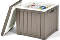 Giantex 10 Gallon Light Coffee Polypropylene Ice Chest, 17" x 17" x 16", with Removable Lid and Built-in Handles