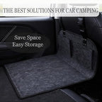 Car Camping Essentials Rear Seat Mattress Extension Plate, Car Back Seat Extender，Portable Mattress for Sleeping Increase Travel Trunk Space Bed Space for Most Cars, SUV, Model Y/3 (Black)