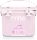 RTIC Ultra-Light 22 Quart Hard Cooler Insulated Portable Ice Chest Box for Drink, Beverage, Beach, Camping, Picnic, Fishing, Boat, Barbecue, 30% Lighter Than Rotomolded Coolers