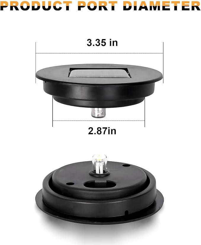 Solar Light Replacement Top 4 Pack Used to Replace Broken Solar Lantern Parts It Works with Openings from 2.45 Inches All The Way Up to 3.3 Inches