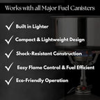 SOTO Amicus Stove with or without Igniter Camping Stove - Superior Under Windy Conditions, Shock Resistant, and Low-cost With High-end Performance Stove