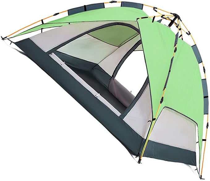 Camping Tent Oxford Cloth Automatic Pop Up Double Layer Family Tent for Hiking Traveling Backpacking Pink Professional Accessories for Use